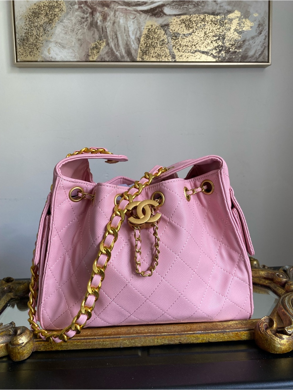 QUILTED CHAIN SHOULDER BAG